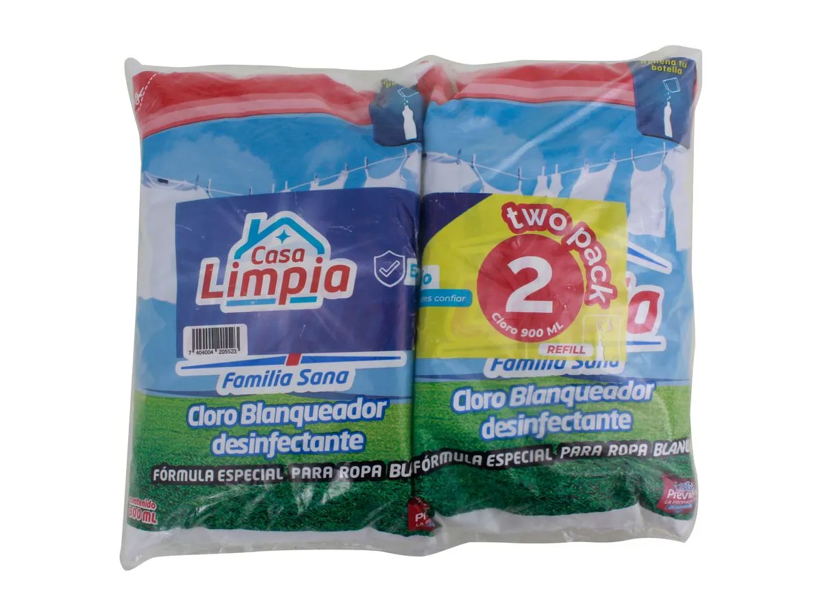 Duopack Cloro Casa Limpia 1800ml