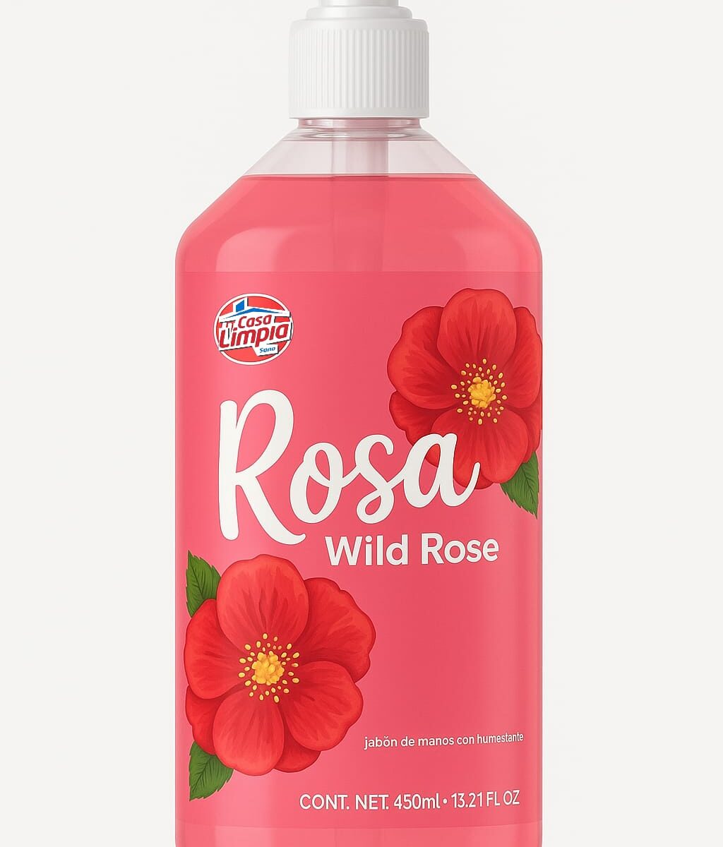 Jabón Antibacterial para Manos wild rosa 400ml